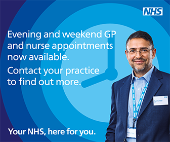 evening and weekend GP and nurse appointments now available. Contact your practice to find out more
